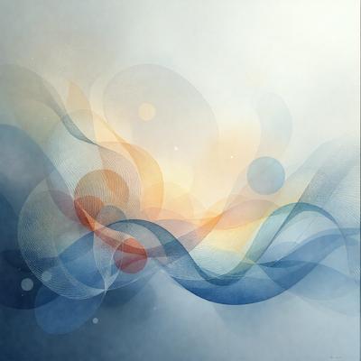 The primary subject of the image is a blue and white artistic design, possibly a painting or a digital artwork. The setting is a white background, which provides a clean and minimalist appearance. The visual style is a combination of digital art and illustration, creating a unique and eye-catching design. The colors and mood of the image are predominantly blue and white, giving it a calm and serene atmosphere.